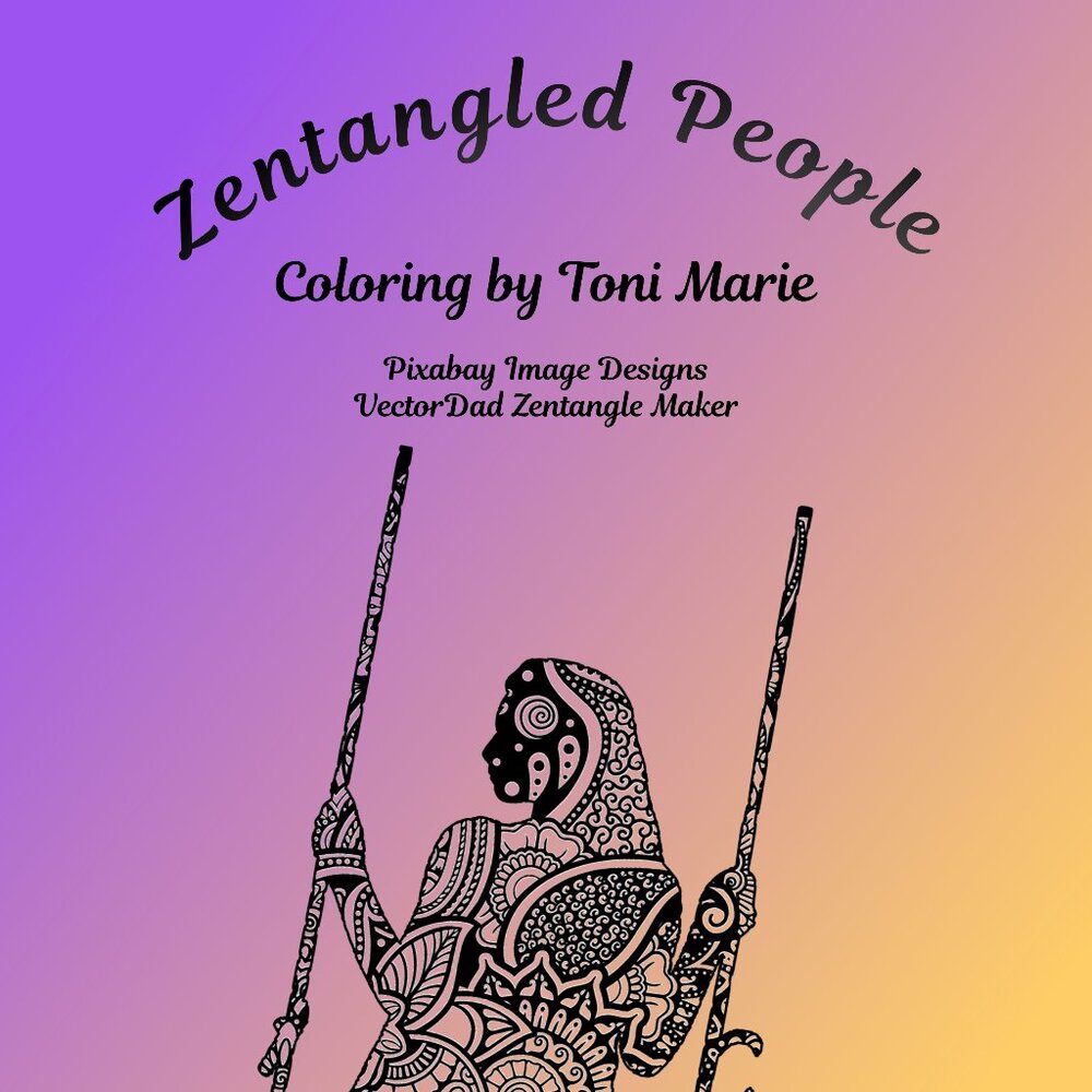 Zentangled People Coloring Book (25 Images)